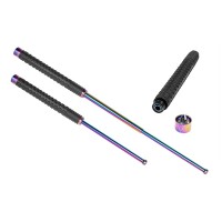Baston Telescopic Pliabil, Finisaj Multicolor, Mâner Antiderapant, 65 cm