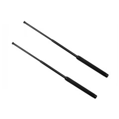 Set de doua bastoane telescopice pliabile, DEPOX®, 51 cm, maner antiderapant, negru
