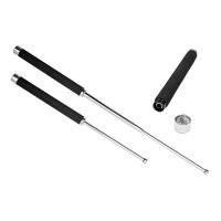Set doua bastoane telescopic pliabil DEPOX®, 51 cm / 65 cm, argintiu