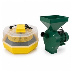 Set Moară Electrică Uralmash 3.5 kW si incubator electric pentru oua, Cleo, model 5 DEPOX®, galben/ Set Moară Electrică Uralmash 3.5 kW si incubator electric pentru oua, Cleo, model 5 DEPOX®, galben/