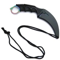 Set topor survivor si cutit karambit, Rainbow Star, DEPOX®, 39 cm/18.5 cm, multicolor Set topor survivor si cutit karambit, Rainbow Star, DEPOX®, 39 cm/18.5 cm, multicolor