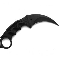 Set topor survivor si cutit karambit Night, DEPOX®, 19 cm/39 cm, negru