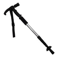 Baston trekking extensibil DEPOX®, Ol Helper, aluminiu, lampa LED, 110 cm, argintiu