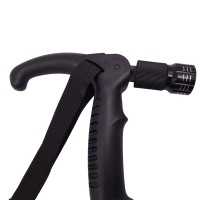 Baston trekking extensibil, Ol Helper, aluminiu, lampa LED, 110 cm, argintiu