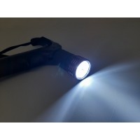 Baston trekking extensibil, Ol Helper, aluminiu, lampa LED, 110 cm, argintiu
