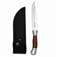 Set 2 Cuțite Pliabile Outdoor, Oțel Inoxidabil DEPOX®,maner lemn, 37 cm/28,5 cm, maro
