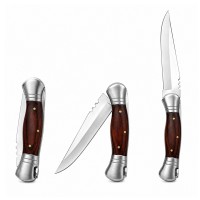 Set 2 Cuțite Pliabile Outdoor, Oțel Inoxidabil,maner lemn, 37 cm/28,5 cm, maro Set 2 Cuțite Pliabile Outdoor, Oțel Inoxidabil,maner lemn, 37 cm/28,5 cm, maro