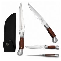 Set 2 cutite pliabile outdoor cu aspect lemn, 37 cm /28,5 cm, maro Set 2 cutite pliabile outdoor cu aspect lemn, 37 cm /28,5 cm, maro
