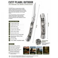 Set 2 cutite pliabile outdoor cu aspect lemn, 37 cm /28,5 cm, multicolor Set 2 cutite pliabile outdoor cu aspect lemn, 37 cm /28,5 cm, multicolor