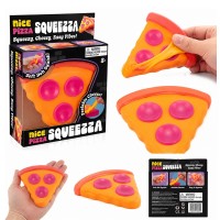 Jucărie Antistres Squeeza– Squishy Elastic în Formă de Felie de Pizza, 9 cm, portocaliu