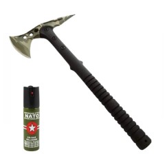 Set topor si spray propulsie jet DEPOX®, otel inoxidabil, verde, 40 cm/60 ml, negru Set topor si spray propulsie jet DEPOX®, otel inoxidabil, verde, 40 cm/60 ml, negru