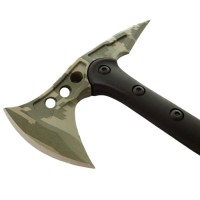 Set topor si cutit karambit DEPOX®, otel inoxidabil, multicolor, 40 cm/18.5 cm, teaca inclusa