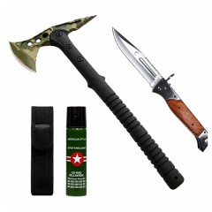 Set secure supravietuire, cutit automat si spray autoaparare DEPOX®, otel inoxidabil, verde, 40 cm/2 Set secure supravietuire, cutit automat si spray autoaparare DEPOX®, otel inoxidabil, verde, 40 cm/2