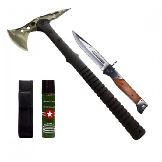 Set secure supravietuire, briceag vanatoare si spray autoaparare DEPOX®, otel inoxidabil, verde, 40 Set secure supravietuire, briceag vanatoare si spray autoaparare DEPOX®, otel inoxidabil, verde, 40