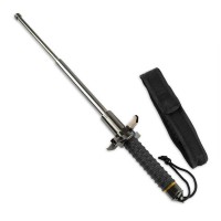 Set baston telescopic cu ciocan si spray cu piper, husa inclusa, 24-67 cm/50 ml