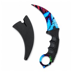 Cutit  karambit DEPOX®, 22 cm, multicolor, teaca inclusa