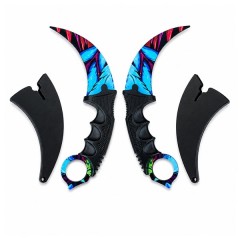 Set doua cutite karambit DEPOX®, 22 cm, multicolor, teaca inclusa Set doua cutite karambit DEPOX®, 22 cm, multicolor, teaca inclusa