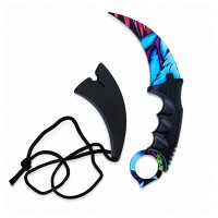 Set doua cutite karambit DEPOX®, 22 cm, multicolor, teaca inclusa