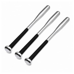 Set trei bate de baseball DEPOX®, aluminiu, 63 cm, argintiu