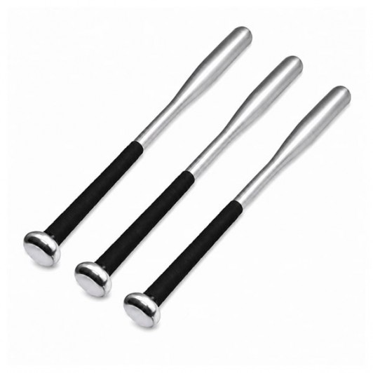 Set trei bate de baseball DEPOX®, aluminiu, 63 cm, argintiu