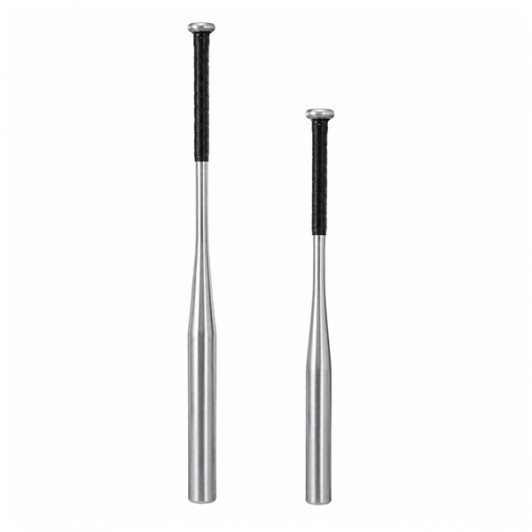Set doua bate de baseball DEPOX®, aluminiu, 63 cm/80 cm, argintiu