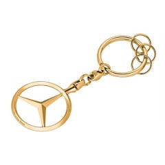 Breloc Mercedes-Benz Brussels DEPOX®, Zinc Turnat, Finisaj Lucios, 3 Inele Suplimentarem, 9 cm, Auri
