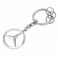 Set doua brelocuri Mercedes-Benz Brussels DEPOX®, Finisaj Lucios, 3 Inele Suplimentarem, 9 cm, Auriu