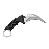 Cuțit karambit vanatoare DEPOX®, lamă fixă, oțel inoxidabil 420, gri, 19 cm