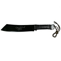 Macetă Rambo IV DEPOX®, lamă din oțel, teaca inclusa, 43 cm, negru