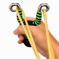 Set doua prastii din aliaj cu benzi elastice DEPOX®, mâner ergonomic, 13 cm, verde