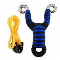 Set doua prastii din aliaj cu benzi elastice DEPOX®, mâner ergonomic, 13 cm, albastru/rosu