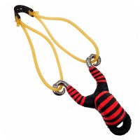 Set doua prastii din aliaj cu benzi elastice DEPOX®, mâner ergonomic, 13 cm, albastru/rosu