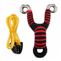 Set doua prastii din aliaj cu benzi elastice DEPOX®, mâner ergonomic, 13 cm, rosu/verde