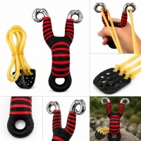 Set doua prastii din aliaj cu benzi elastice DEPOX®, mâner ergonomic, 13 cm, rosu/verde