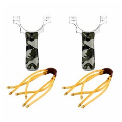 Set doua prastii metalice DEPOX®, maner camuflaj, benzi elastice, 14.5 cm Set doua prastii metalice DEPOX®, maner camuflaj, benzi elastice, 14.5 cm