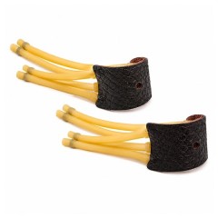 Set 2 benzi de schimb pentru praștie, DEPOX®, latex/piele, galben, 32 cm