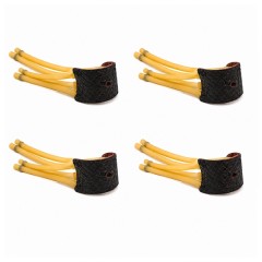 Set 4 benzi de schimb pentru praștie, DEPOX®, latex/piele, galben, 32 cm