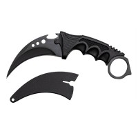 Set doua cutite karambit vanatoare DEPOX®, lamă fixă, oțel inoxidabil 420, negru/multicolor, 19 cm Set doua cutite karambit vanatoare DEPOX®, lamă fixă, oțel inoxidabil 420, negru/multicolor, 19 cm