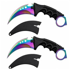 Set doua cutite de vanatoare DEPOX®, Fade Break, 19 cm, otel, multicolor Set doua cutite de vanatoare DEPOX®, Fade Break, 19 cm, otel, multicolor