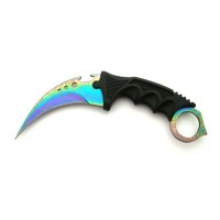 Set doua cutite de vanatoare DEPOX®, Rainbow Fade, 19 cm, otel, multicolor