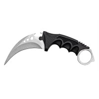 Set doua cutite karambit vanatoare DEPOX®, lamă fixă, oțel inoxidabil 420, gri, 19 cm