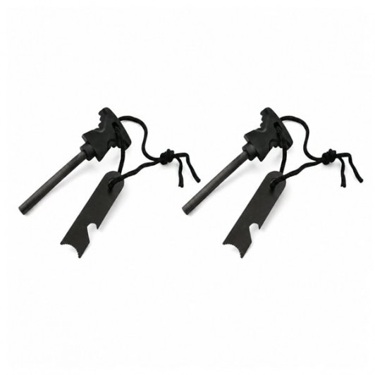 Set doua amnare pentru camping DEPOX®, Best Survival, otel inoxidabil, 11.5 cm, negru