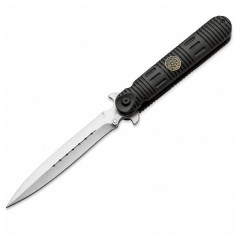 Cutit pliabil de vânătoare DEPOX®, mâner aluminiu, negru, 24.5 cm
