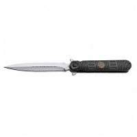 Cutit pliabil de vânătoare DEPOX®, mâner aluminiu, negru, 24.5 cm