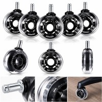 Set de 5 roti de silicon profesional DEPOX®, diametru tija 10 mm pentru scaun de gaming/birou, 2,5 i Set de 5 roti de silicon profesional DEPOX®, diametru tija 10 mm pentru scaun de gaming/birou, 2,5 i