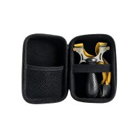 Cutie rigida pentru prastie, husa protectie, compacta, rezistenta la socuri, 16x11x4 cm, negr