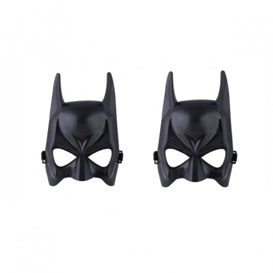 Set doua masti Batman DEPOX®, plastic, 22 cm x 15 cm, negru, marime universala