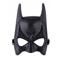 Set 2 Măști Batman DEPOX®, 1 Mască cu LED din PVC + 1 Mască Clasică fără LED, Negru, Mărime Universa
