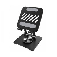 Suport pliabil metalic pentru telefon și tabletă DEPOX®, rotire 360°, reglabil 180°, compatibil 10–4