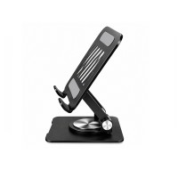 Suport pliabil metalic pentru telefon și tabletă DEPOX®, rotire 360°, reglabil 180°, compatibil 10–4